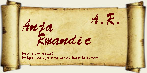 Anja Rmandić vizit kartica